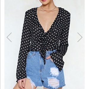 Give It All You Dot Polka Dot Top